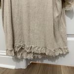 Entro  Beige Fringed Short Sleeve Top Photo 3