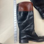 Frye | Black Leather Brown Top Tall Boots 6.5 Pull On Woman’s Photo 8