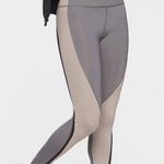 Athleta Spar Colorblock Grey Leggings Womens Medium 405455 Waist Key Pocket Photo 0