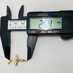 Stamped 10k Solid Gold Cross Charm Pendant  Photo 3