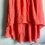 Iz Byer Coral Ruffle Top Hi Low Dress XL Photo 4