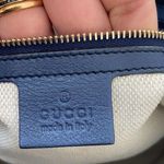 Gucci Navy blue patent leather SOHO double chain GG tote bag large Rare Photo 6