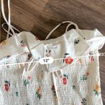 ZARA  smocked white floral crop tank top Photo 2