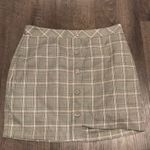 J.O.A. PLAID ASYMMETRICAL MINI SKIRT Photo 1