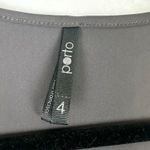 Porto Crochet Long Sleeve Jet Jersey Tunic Size 4/US XL Slinky Lagenlook Black Photo 5