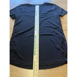 Athleta  Top Womens Size Small Short Sleeve‎ T-Shirt Lightweight Black Preppy Photo 5