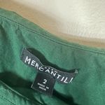 J.Crew Green Cotton Blend One Shoulder Long Sleeve Poplin Ruffle Dress Photo 4