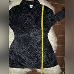 Capellini New York black on black animal print plush robe sz XL Photo 6