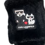 Karl Lagerfeld NEW  Paris Lucile Karl & Choupette Faux Fur Slipper Black Comfort Photo 3