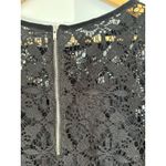 Lace Crochet Top With Velour Collar Black Small Whimsy Goth Biker Photo 5