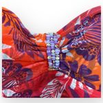 Jaclyn Smith  Halter Swimsuit Red Purple Beaded NWOT ‎ Size 14 Photo 3
