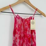 Ramy Brook Alexa Metallic Floral Blouson Midi Dress Rose Pink Women's Small NEW Photo 3