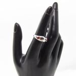 Red Eye Silver Frog Ring Photo 2