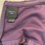 Deletta Anthropologie Purple Strapless fanned bodice cocktail Dress Size M Photo 8