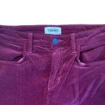 L'Agence L’AGENCE Jyothi High Waist Split Ankle Skinny Jeans in Burgundy Velvet size 26 Photo 3