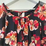 Madewell Tie Back Floral Bubble Sleeve Top in French Rose M Photo 4