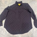 Anthropologie Maeve Dark Blue  Shirt with‎ Red Accents Photo 1