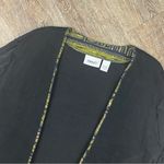 Chico's Vintage Travelers Cardigan Women 3 XL Black Acetate Slinky Tie Open Front Photo 2
