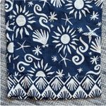 C&C California Wide Leg Blue and White Floral Pants Photo 1