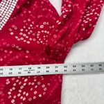 Calypso St. Barth  Tunic Sequin Embellished Red Ethnic Pakistani Blouse Size M Photo 3