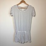 J.Crew Striped Knit Romper White And Black With Pockets Womens Size XXS Photo 1