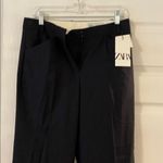 ZARA Wool Blend Elegant Black Trousers size M inseam 32” waist 32” brand new Photo 1