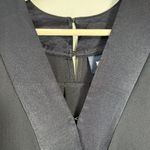 Maeve by Anthropologie Deep-V Dress Women's Small Black Slits Classic LBD NWOT Photo 7