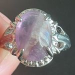 Amethyst Natural purple silver ring size 7.5 Photo 4