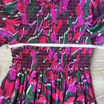 MISA Los Angeles MISA Jessa Turtleneck Smocked Print dress in Holiday Sparkle Photo 13