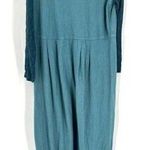 Fenini Women's Artsy Embroidered Castle Maxi Dress Teal Green Medium CottageCore Blue Photo 1