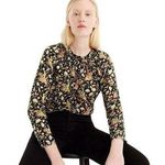 J.Crew  Women's Black Horseback Rider Popover Blouse Size 4T Photo 0