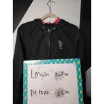 Disney  Parks Minnie Mouse Women's M Black Polka Dot Hooded Windbreaker 22x26.5 Photo 7