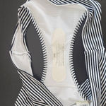 Aerie  Black and White Stripe Bikini Bottoms NWT Size Medium Full Coverage Bottom Photo 9