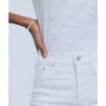 Madewell Mid Rise Kick Out Crop Jeans White Size 24 Straight Ankle Denim Pants Photo 2