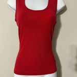 Victoria's Secret  Red Ribbed Tank Top Sleeveless Scoop Neck Basic Layering Top Photo 0