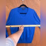 Banana Republic Luxury Blend Sweater Silk Cashmere Royal Blue Size L Photo 5