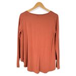 Lululemon | 6 | Up For Down Time Relaxed Long Sleeve Silk Blend Top in Terracota Photo 5