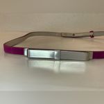 White House | Black Market Silver Bow Pink Suede Belt Size M Genuine Leather Photo 4