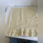 Ann Taylor Vintage Yellow Tweed Blazer High Waist Skirt Suit Size 12 Petite Photo 6