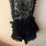 Body Rage Black Lace Ruffle Lingerie One Piece Bodysuit Photo 2