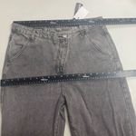 Pretty Little Thing  Women’s Gray Asymmetrical Waistband Straight Jeans Gray Size Photo 4