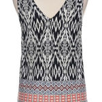 Paper Moon Black and White Patterned Sleeveless top size XL‎ Photo 0