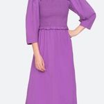 Sea New York maxi dress smocked nap hill house puff long sleeve purple tabitha Size 10 Photo 5
