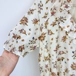 Madewell  Ruffle Button Front Trapeze Dress Floral Reef Cream Relaxed XS NWT Photo 8