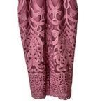 Bardot 4 XS Gia Lace Pencil Midi Dress Spaghetti Strap Pink Photo 6