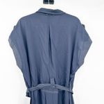 NWT Ciebon Womens Nautical Summer Josette Belted Midi Shirtdress Size 1X Navy Blue Photo 10
