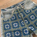 Wild Fable  high rise cutoff shorts crocheted detail Photo 1