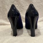 Ralph Lauren Rafita Blue Suede Block Heels sz 8.5 Photo 6