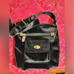 Crossbody NWOT, faux velvet black bag,
Adjust. strap, zip top, side zip pocket Photo 7