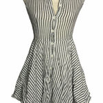 Moral Fiber  Button Front Striped Mini Dress 20PE Photo 0